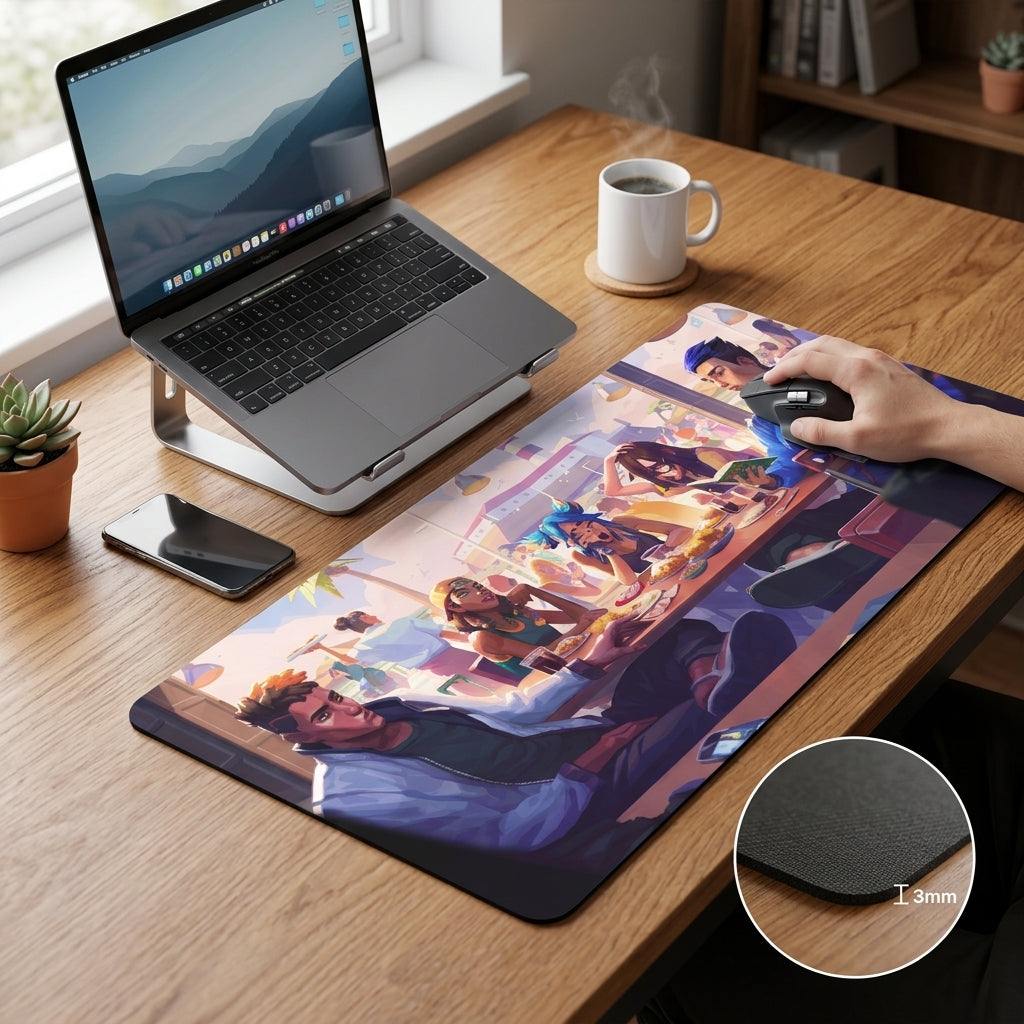 Cafe Vibes Aesthetic Desk Mat Mouse Pad
