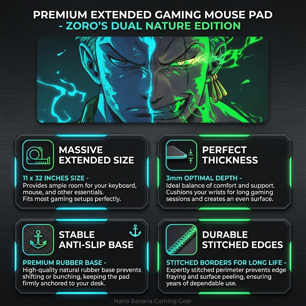 Warrior Energy Anime Desk Mat Mouse Pad