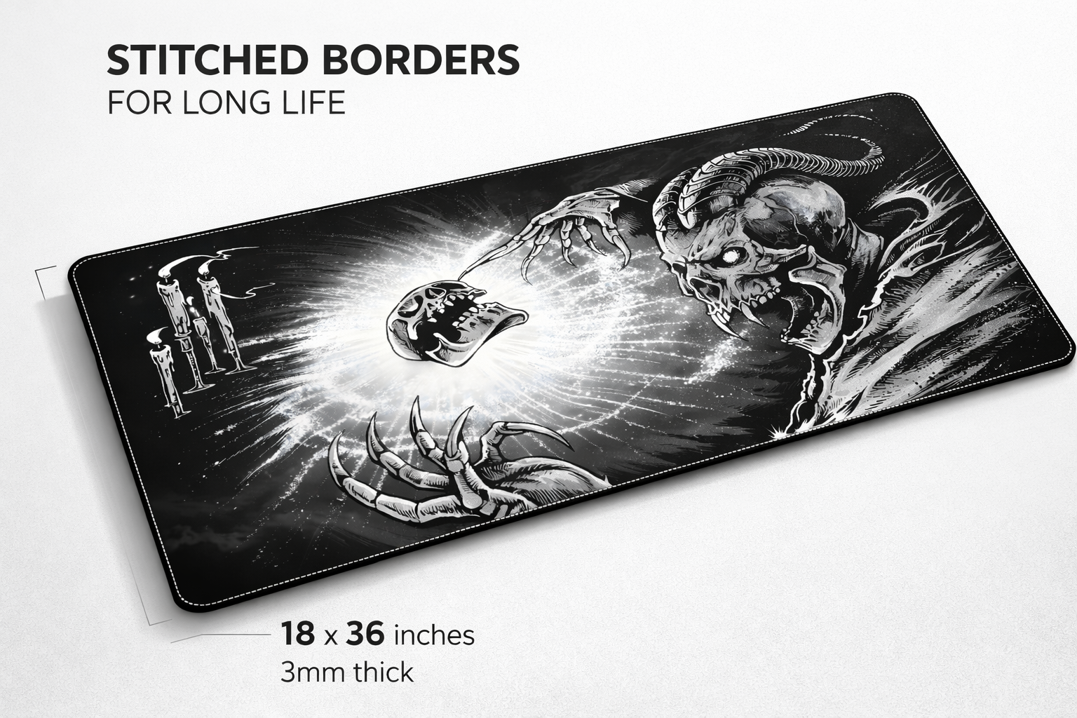 Eternal Abyss - Dark Skull Desk Mat Mouse Pad