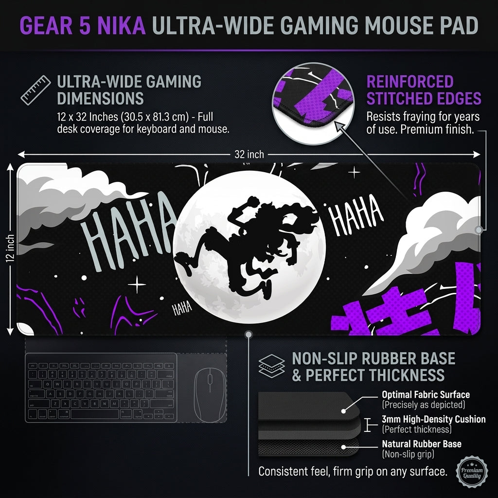 Dark Comic Style Premium Desk Mat