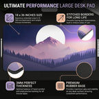 Moonrise Mountain Desk Mat Mouse Pad