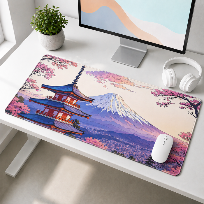 Sakura Horizon Desk Mat Mouse Pad