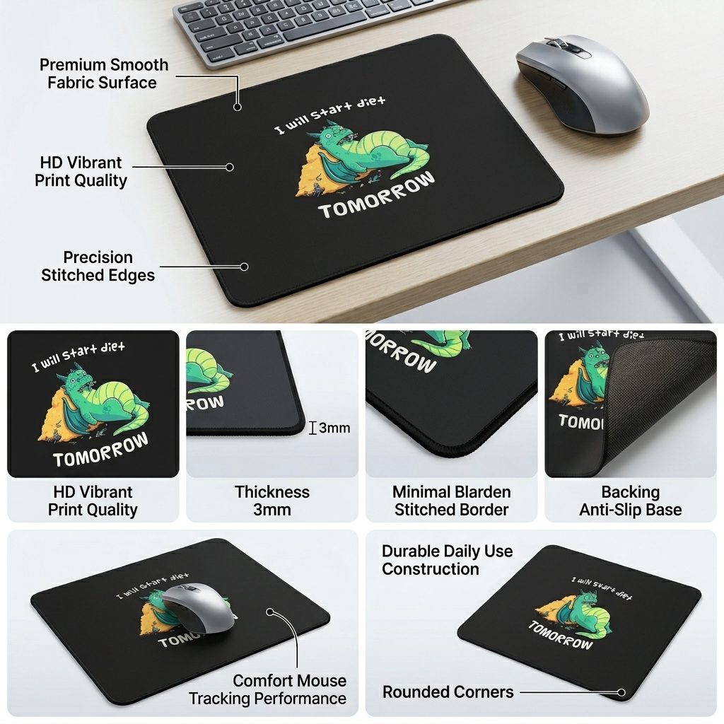 Tomorrow Diet Dragon Mouse Pad