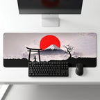 Crimson Horizon Desk Mat Mouse Pad