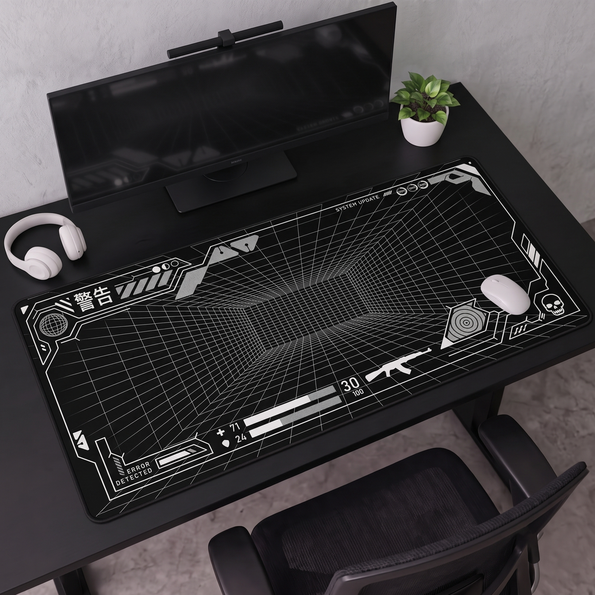 Gaming HUD Desk Mat Mouse Pad