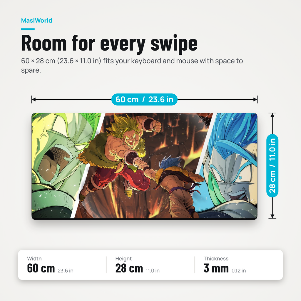 Dynamic Battle Fusion Desk Mat Mouse Pad