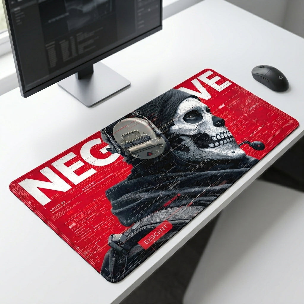 Phantom Ops Skull Gaming Desk Mat Mouse Pad