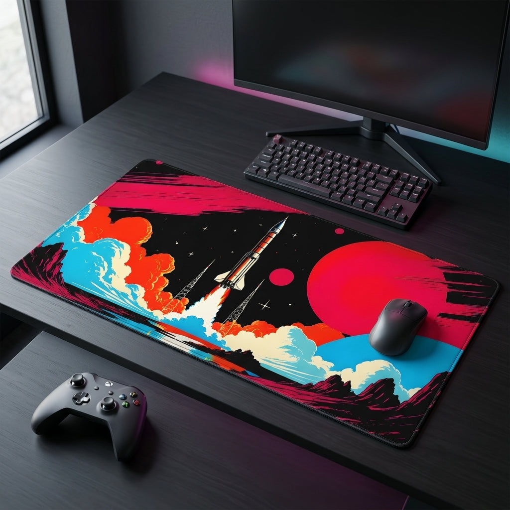 Rocket Launch Desk Mat Mouse Pad