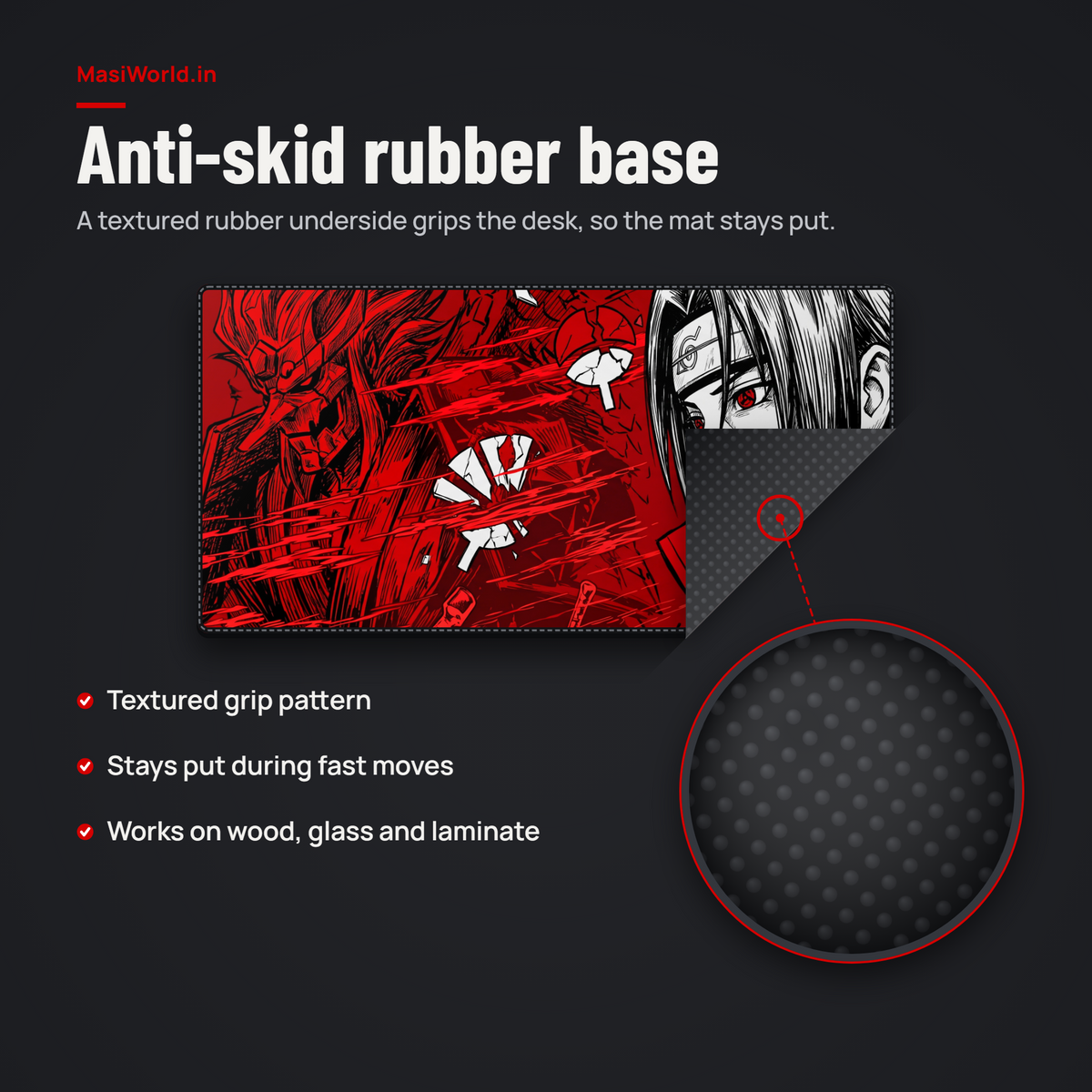 Crimson Shadow Desk Mat Mouse Pad