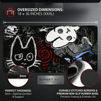 Midnight Doodle Chaos Desk Mat Mouse Pad