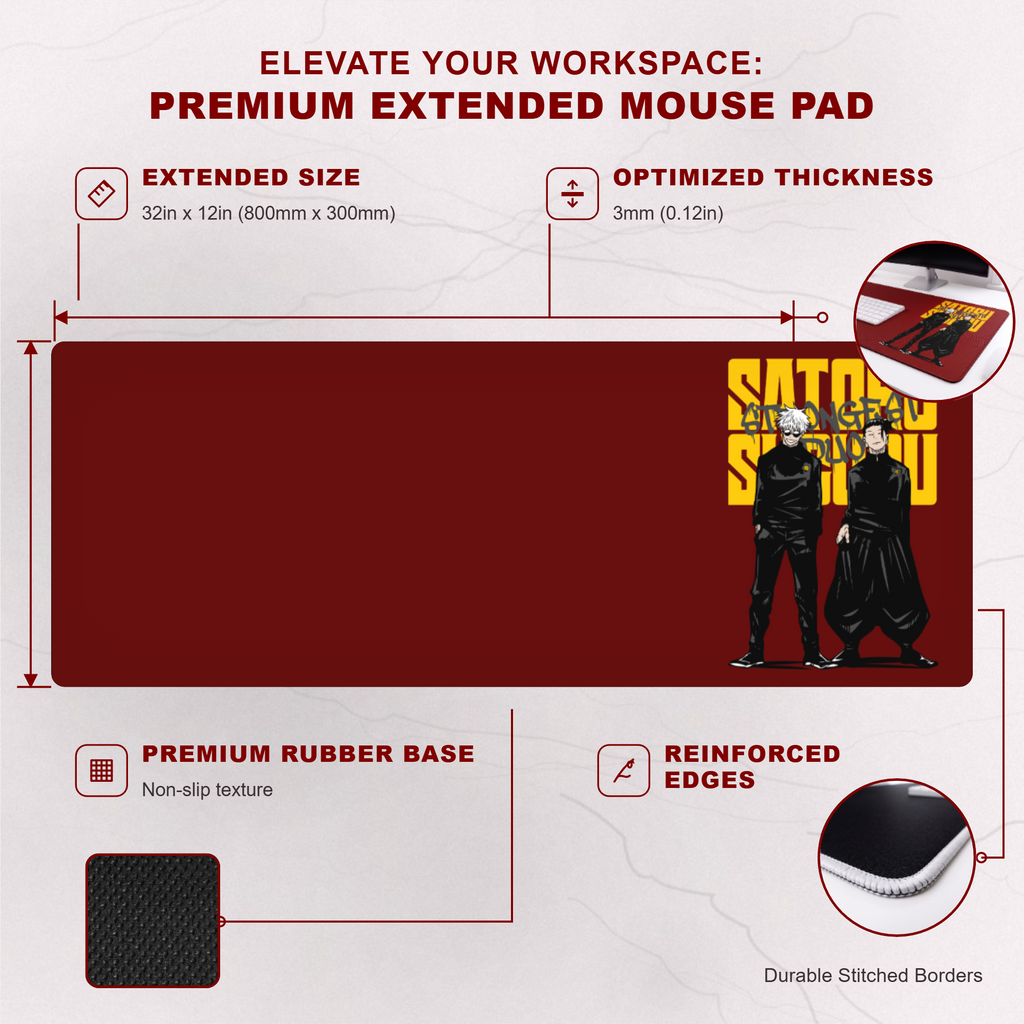 Jujutsu Duo Desk Mat Mouse Pad