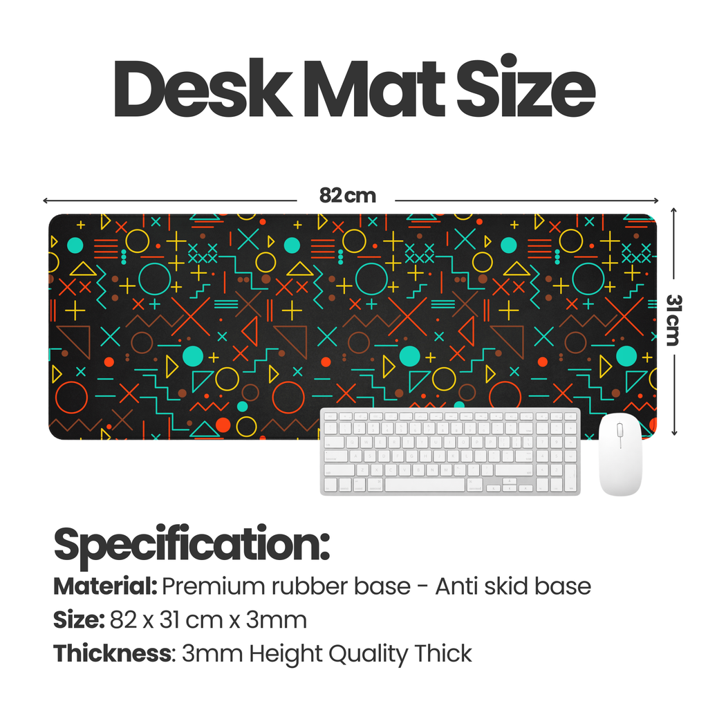 Neon Grid Premium Desk Mat