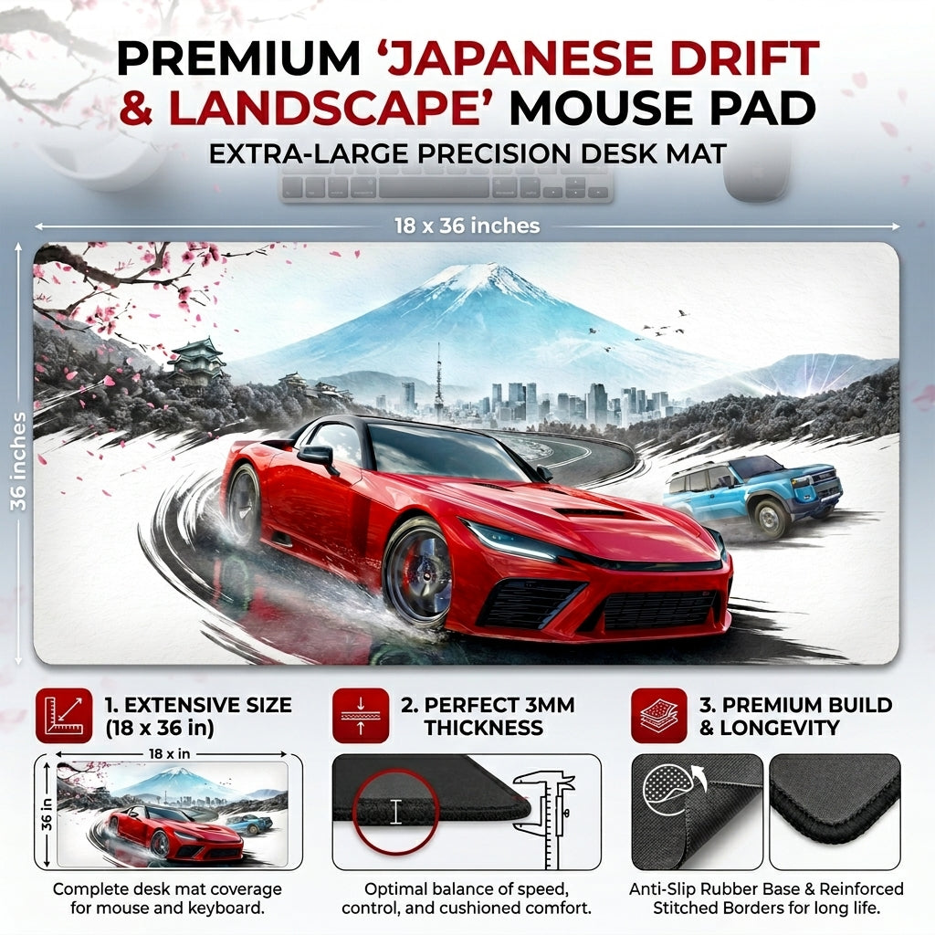 Tokyo Drift Sakura Desk Mat Mouse Pad