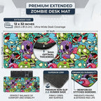 Screaming Zombies Gaming Desk Mat Mouse Pad