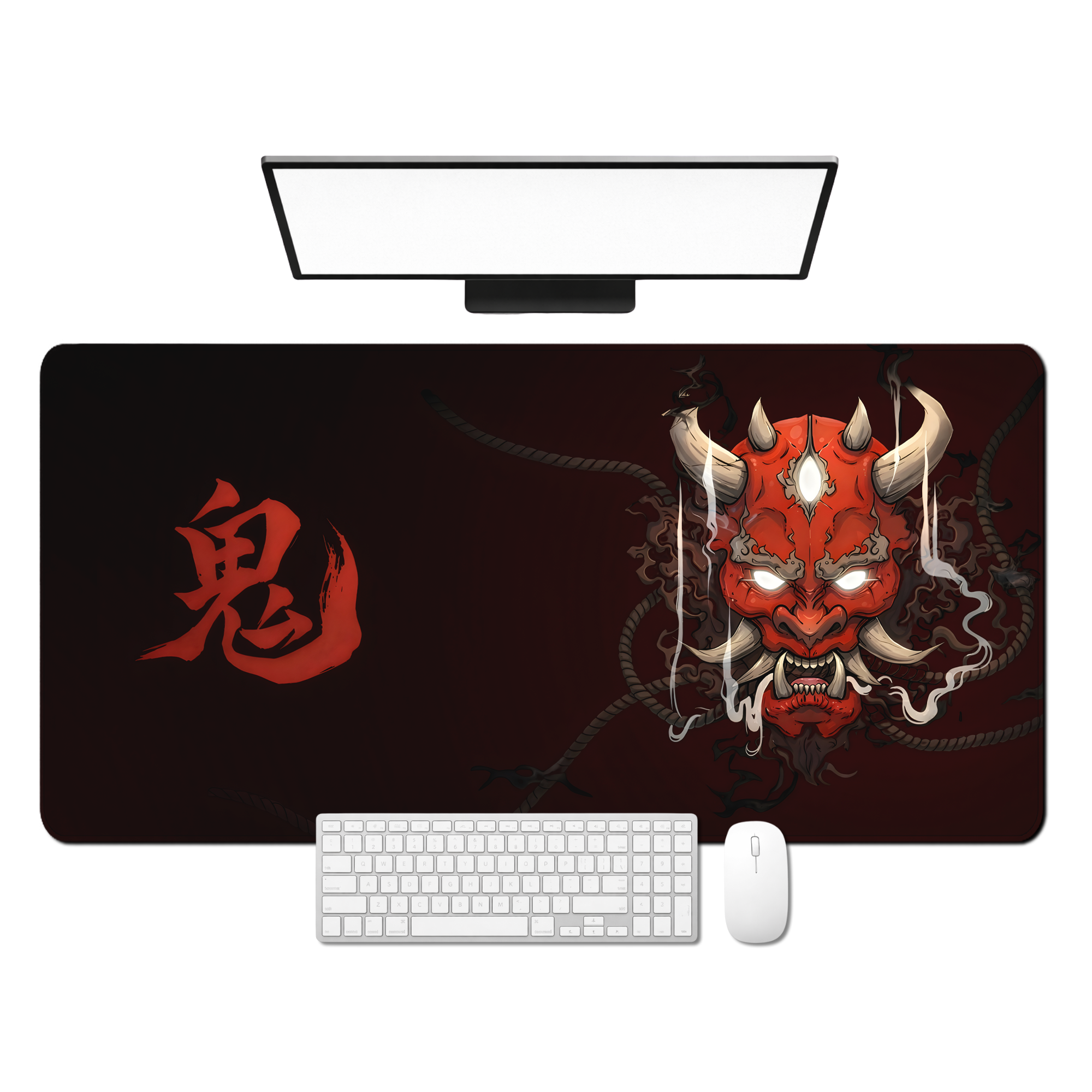 Oni Demon Japanese Gaming Desk Mat Mouse Pad