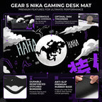 Abstract Shadow Moon Desk Mat Mouse Pad
