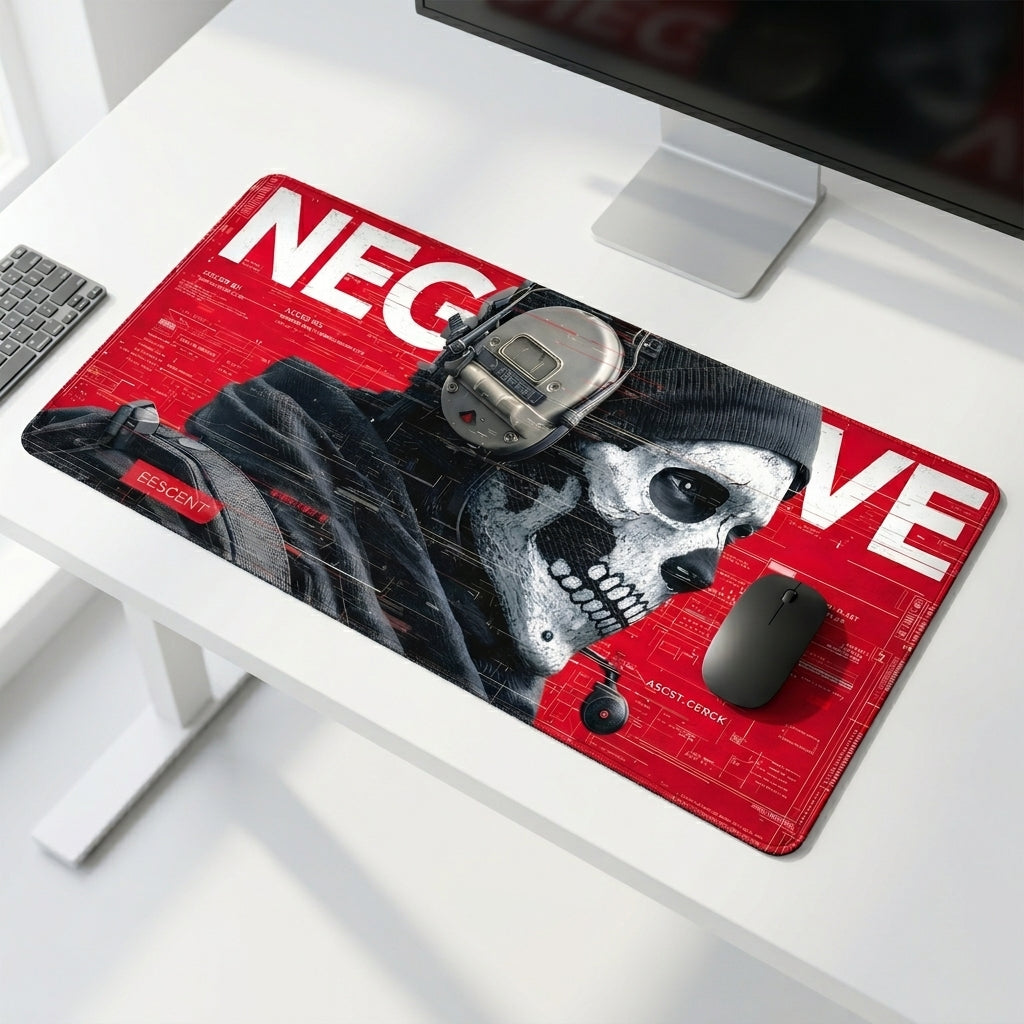Phantom Ops Skull Gaming Desk Mat Mouse Pad