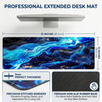 Cosmic Blue Flow Desk Mat Mouse Pad