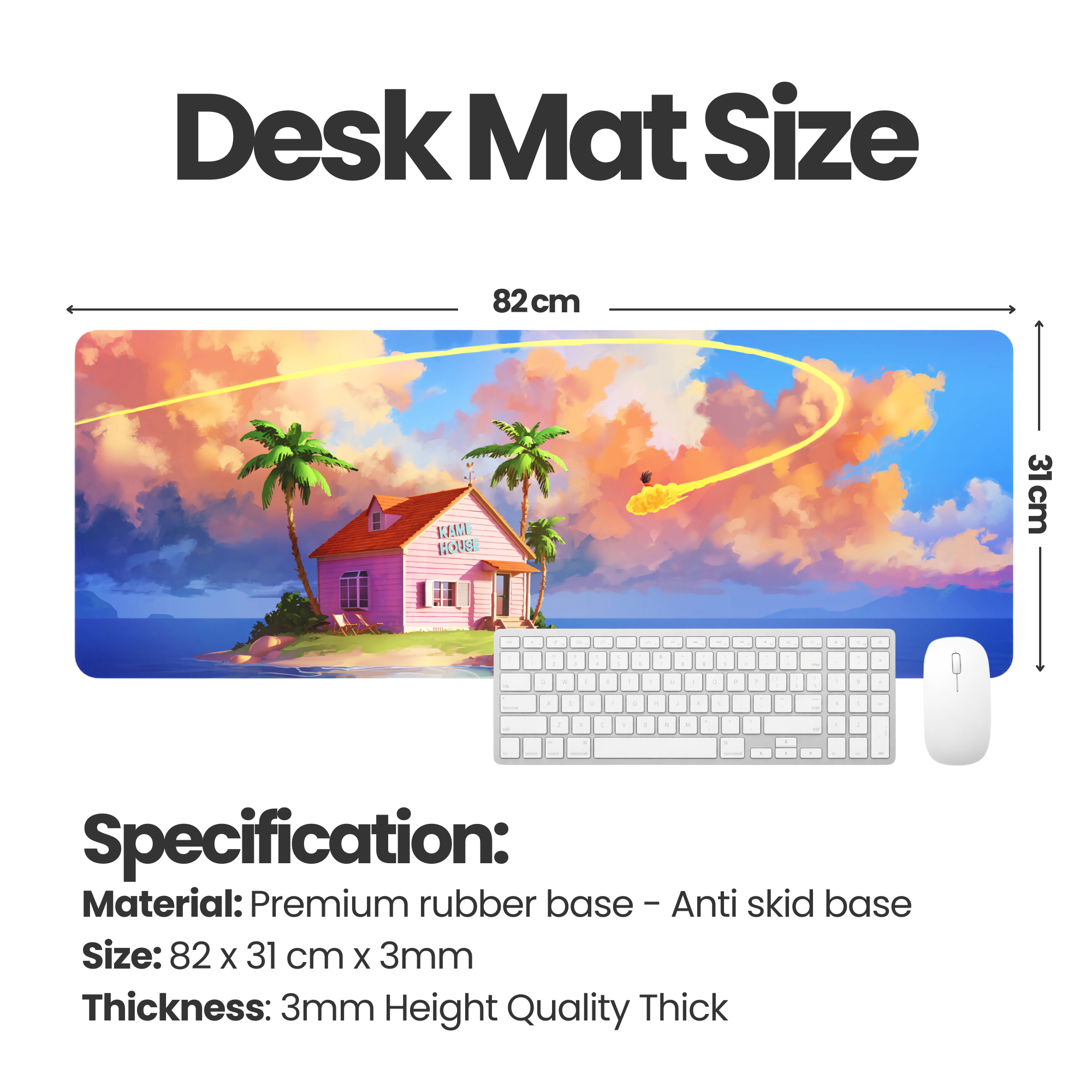 Tropical Sky Island Desk Mat Mouse Pad