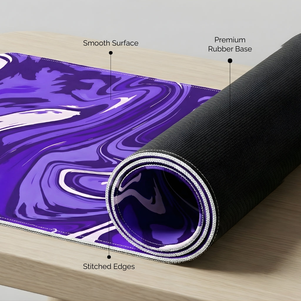 Abstract Purple Desk Mat Mouse Pad