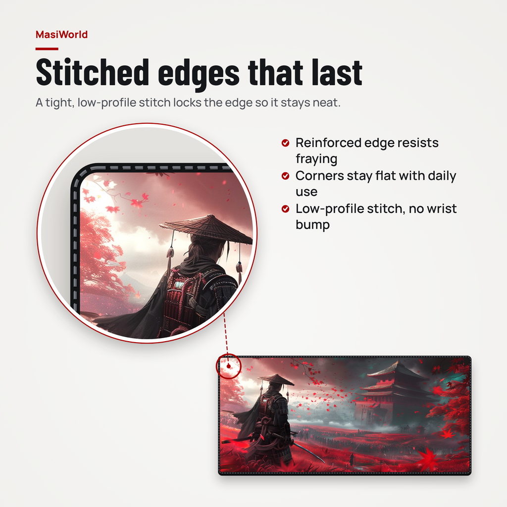 Crimson Ronin Desk Mat Mouse Pad