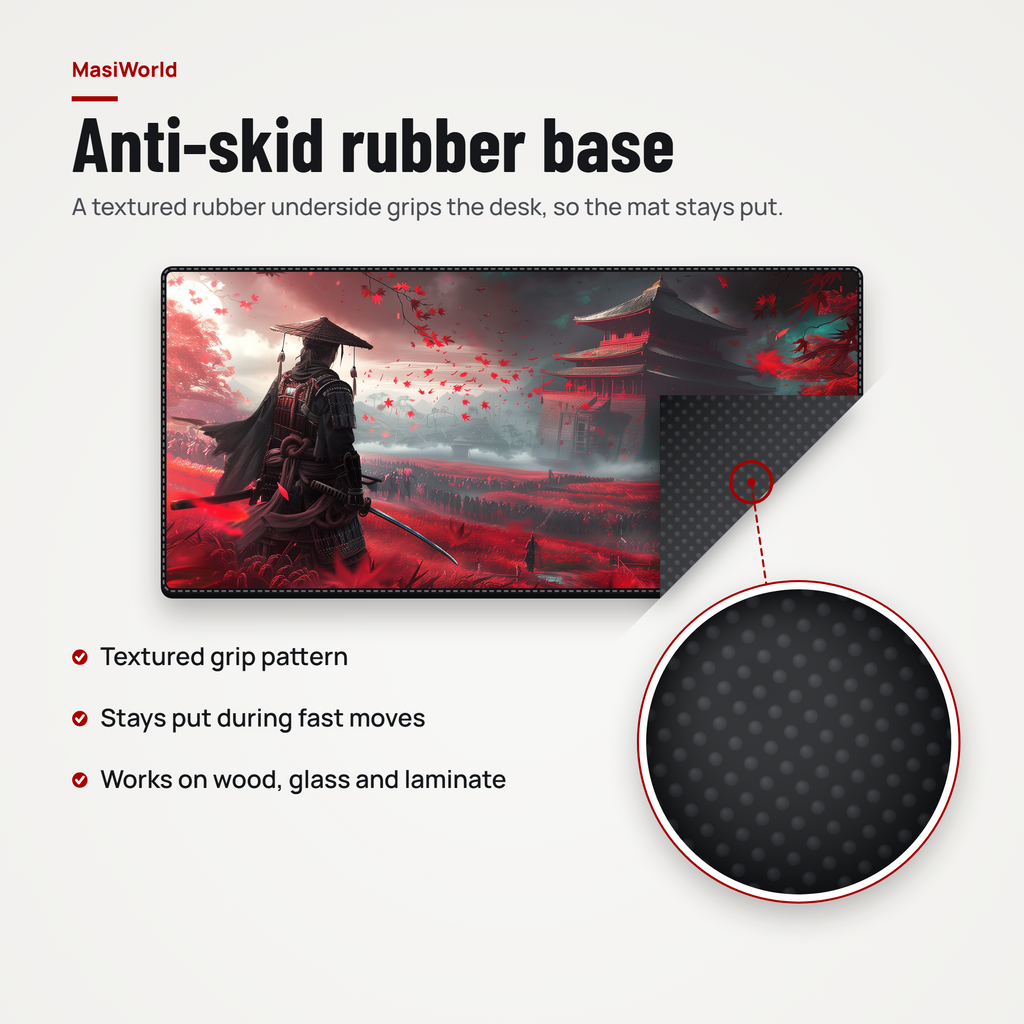 Crimson Ronin Desk Mat Mouse Pad