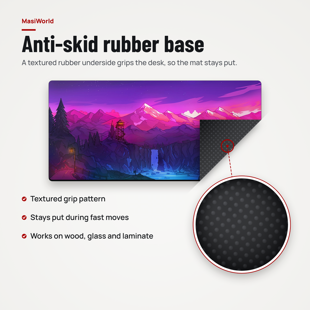 Mystic Mountain Sunset Desk Mat Mouse Pad