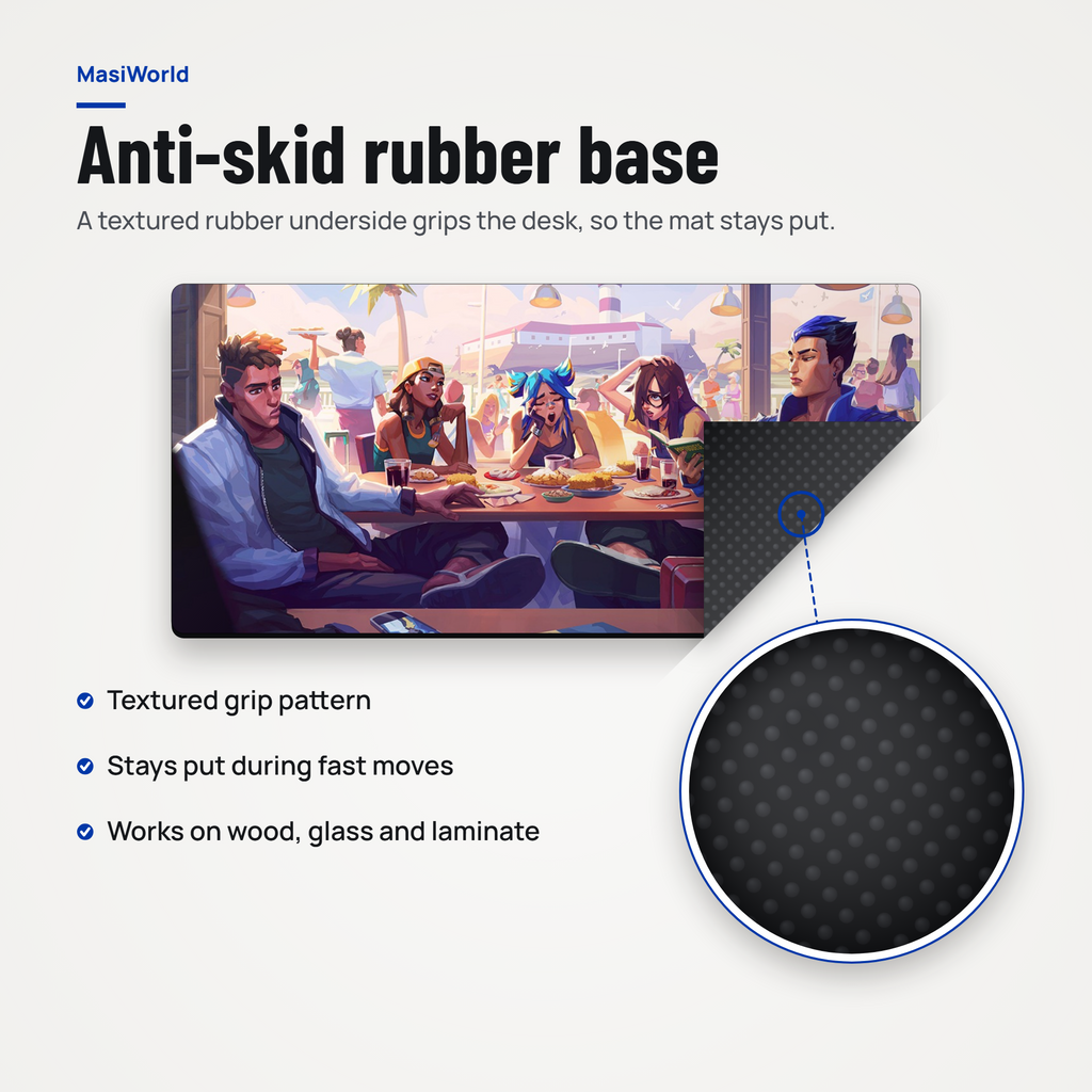 Cafe Vibes Aesthetic Desk Mat Mouse Pad