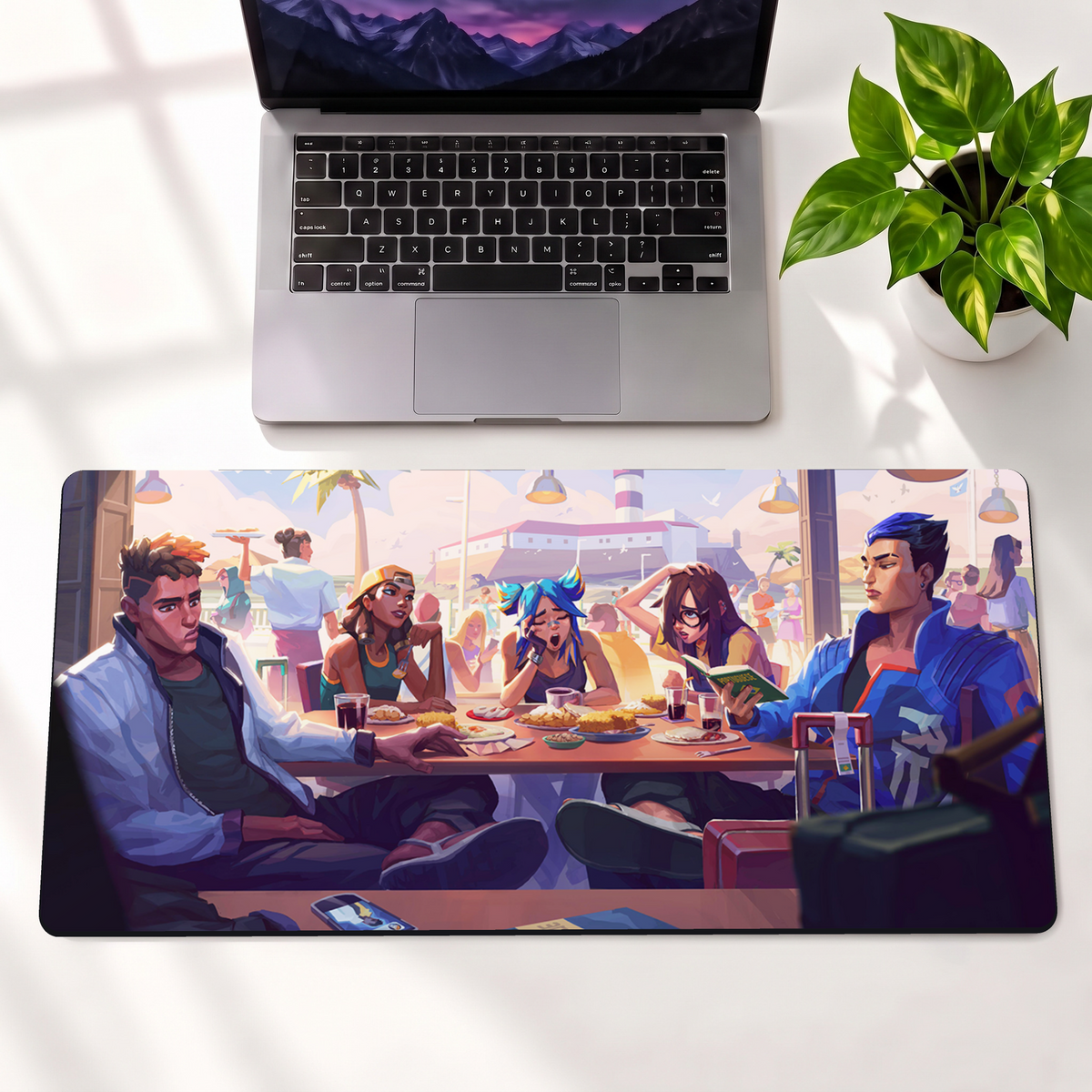 Cafe Vibes Aesthetic Desk Mat Mouse Pad