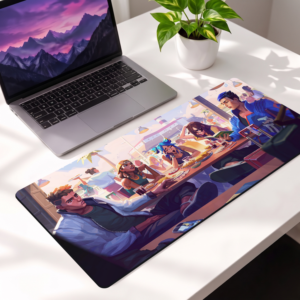 Cafe Vibes Aesthetic Desk Mat Mouse Pad