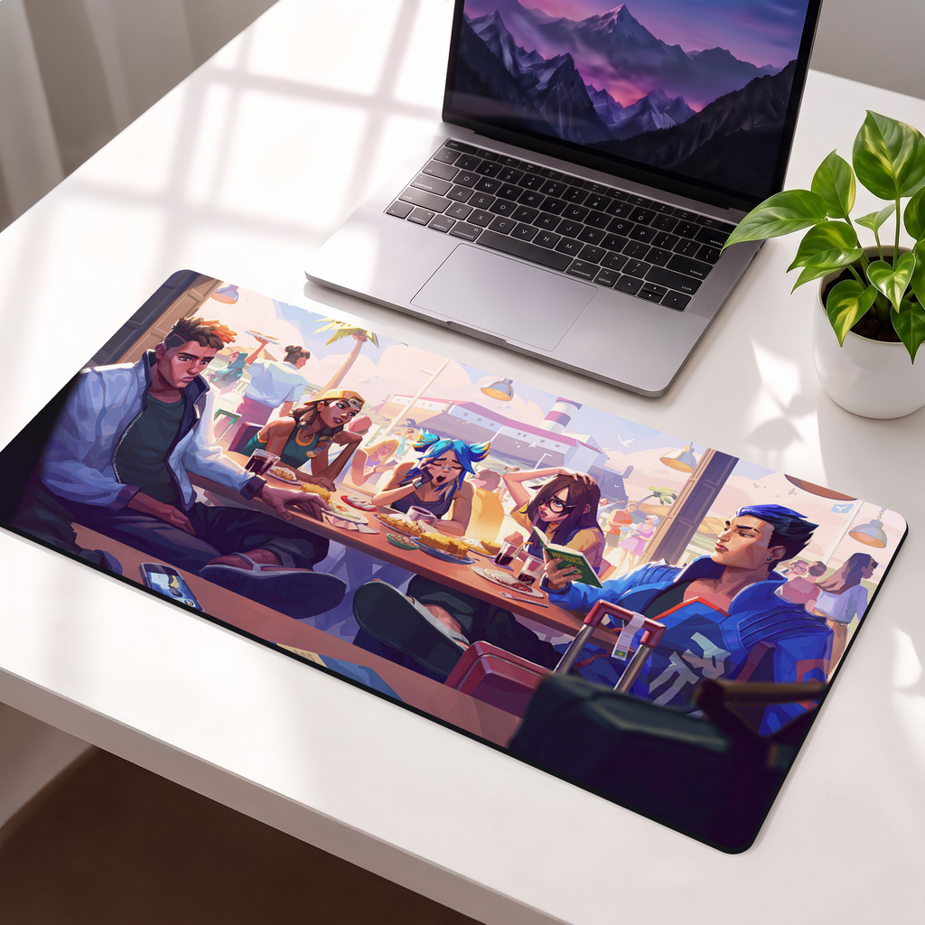 Cafe Vibes Aesthetic Desk Mat Mouse Pad